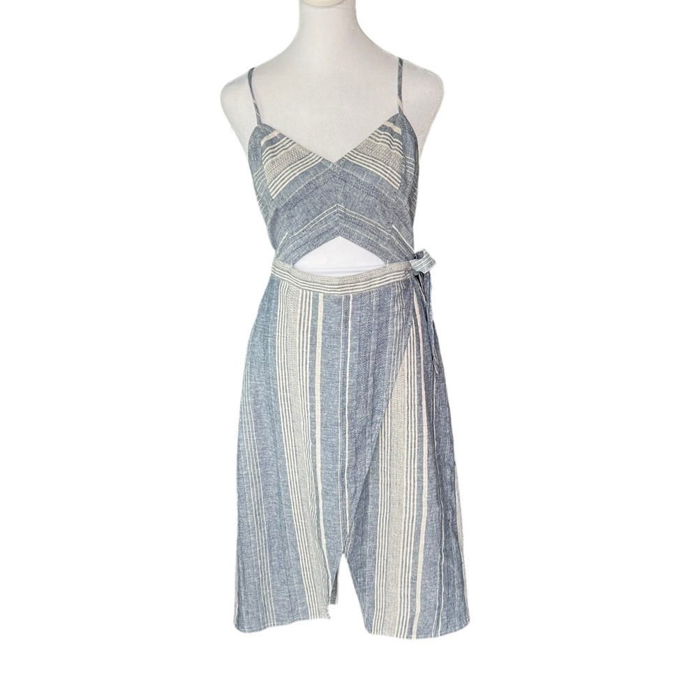 Express Blue and White Striped Mini Dress - Picture 3 of 8